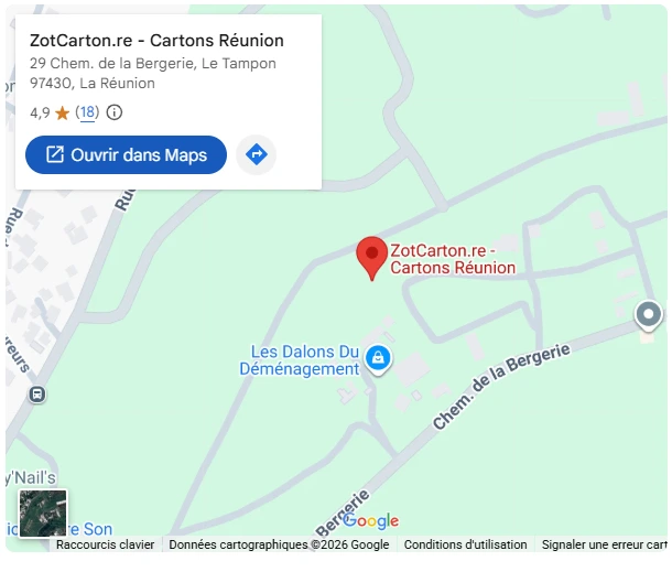 Localisation de ZotCarton sur Google Maps