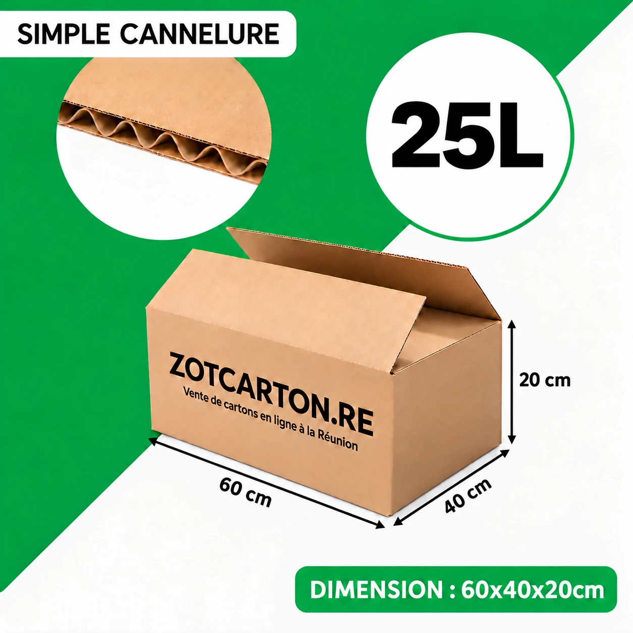 Cartons de 25L neufs