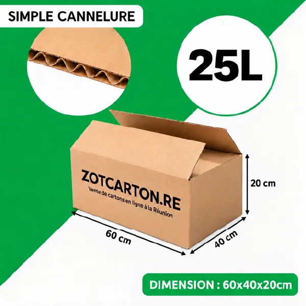 Cartons de 25L neufs