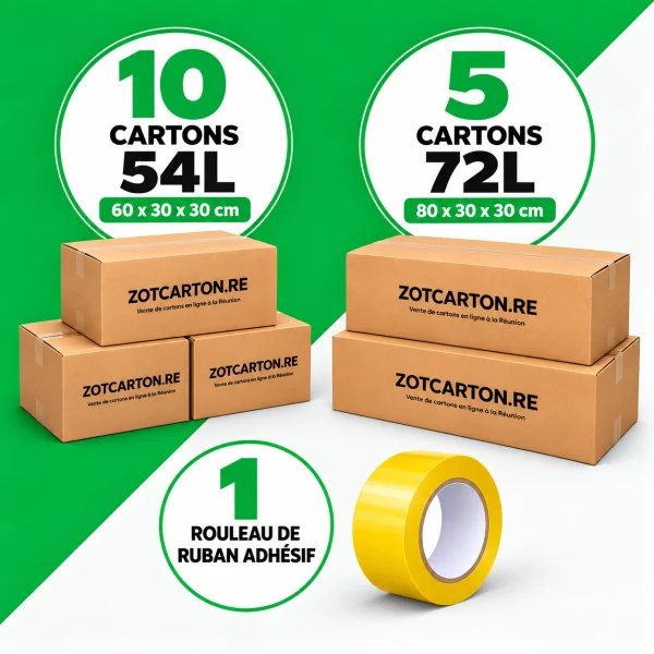 Kit Studio - T1 (≤ 20 m²) - Cartons neufs