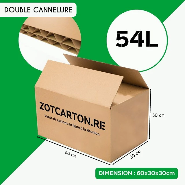Cartons de déménagement 54L neufs