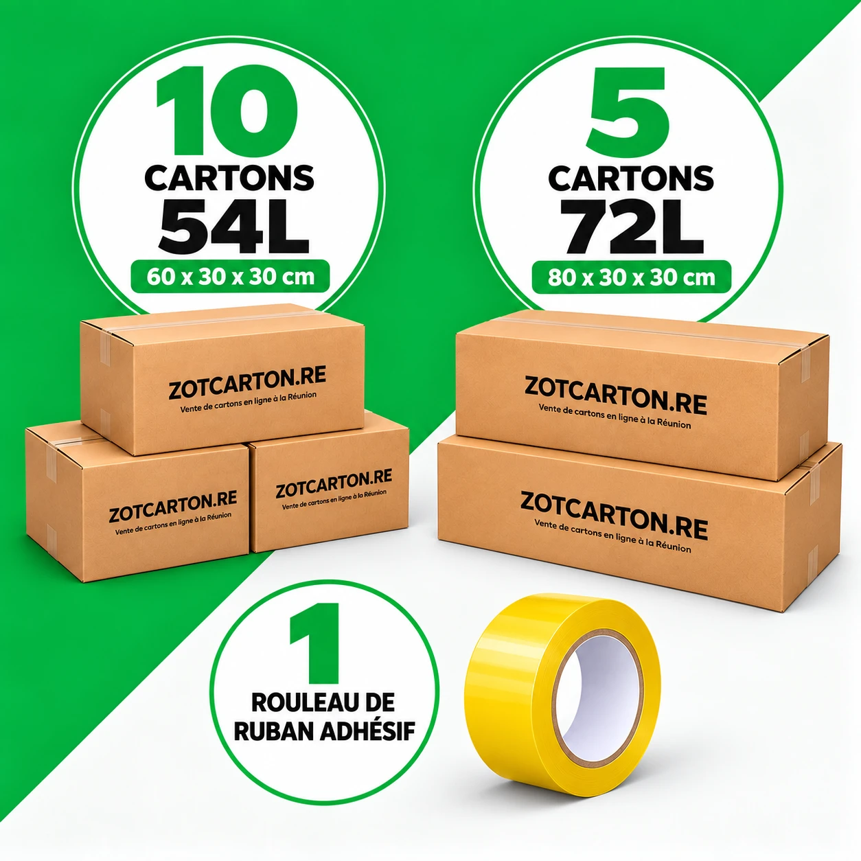 Kit Studio - T1 (≤ 20 m²) - Cartons neufs